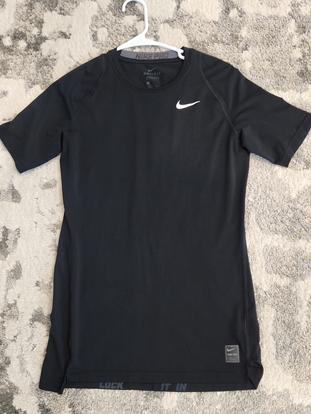 Nike Pro Black Short Sleeve Dri-FIT Compression Performance Tee